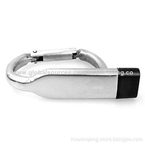 Climbing Hook-shaped USB Memory, Metal Material, 128MB to 32GB Capacity/30g/User-define Color/USB2.0